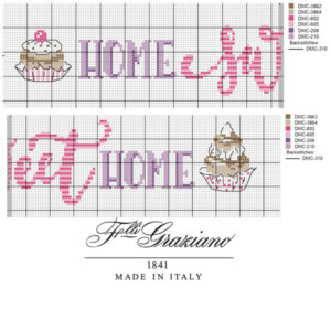 Schema Home sweet home punto croce f.lli Graziano